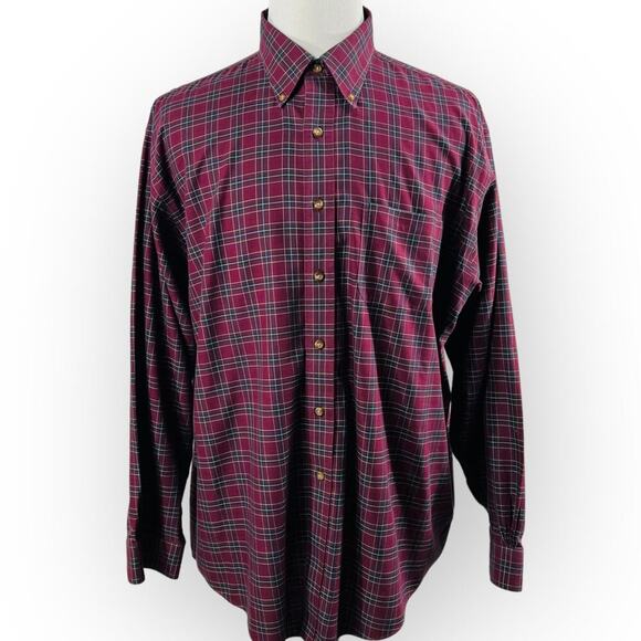 Brooks Brothers Button Down Shirt Red Plaid Classic Preppy Heritage XL - Picture 3 of 11